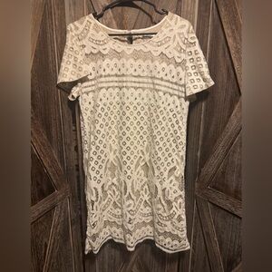 Cream Lace Women's Dress